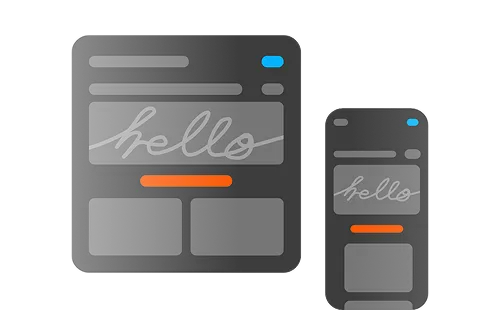 A depiction of a desktop and mobile interface