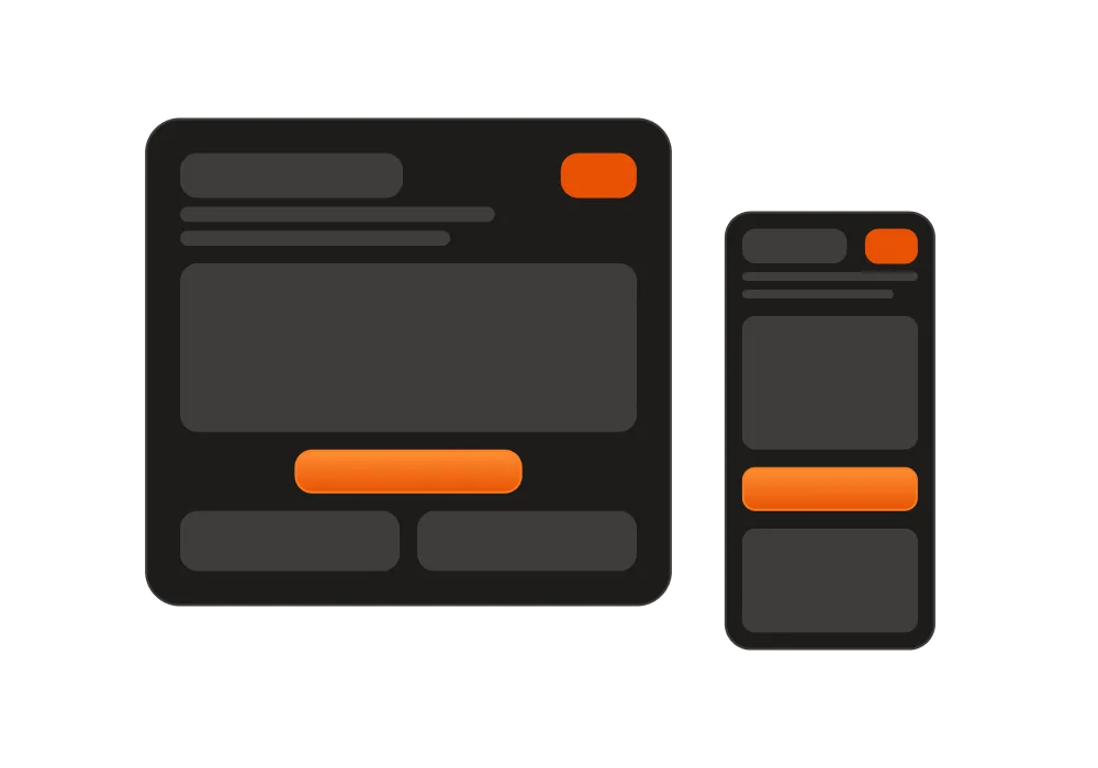 A depiction of a desktop and mobile interface