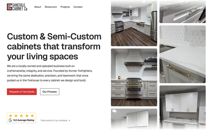 Gainesville Cabinet Co. desktop view